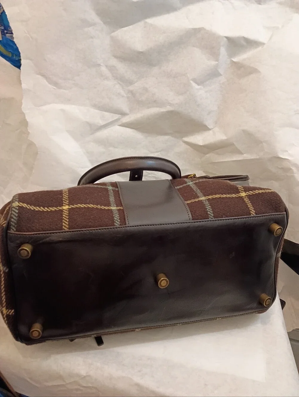 Hartmann Leather Wool  Duffle Mens Work Luxury Bag  Rare